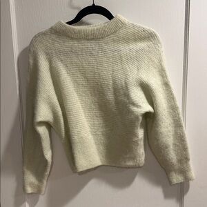 & Other Stories Cream Crew Neck Sweater with Textured Knit